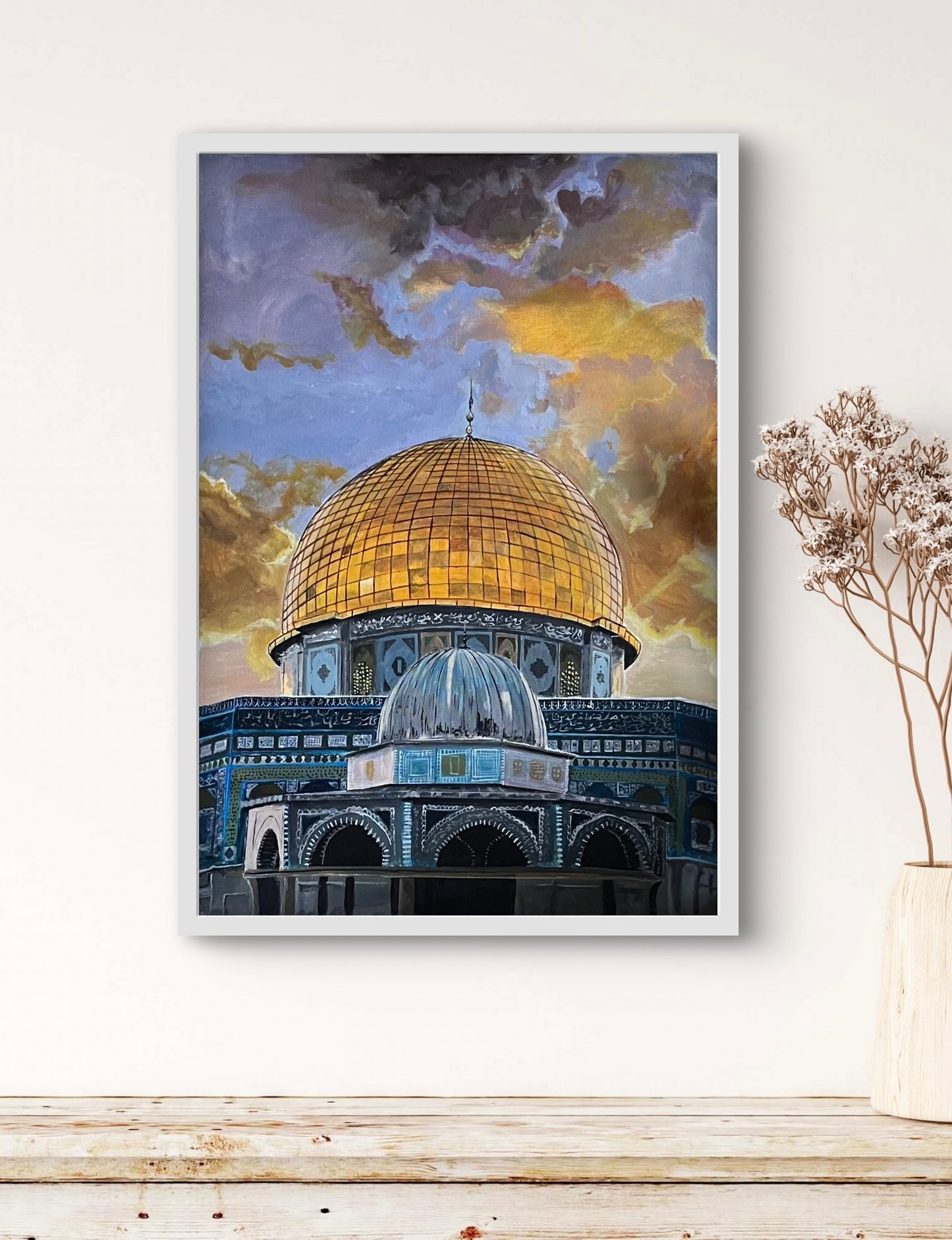 Leinwandgemälde „Al-Aqsa Moschee mit Felsendom“ – 50x40 cm