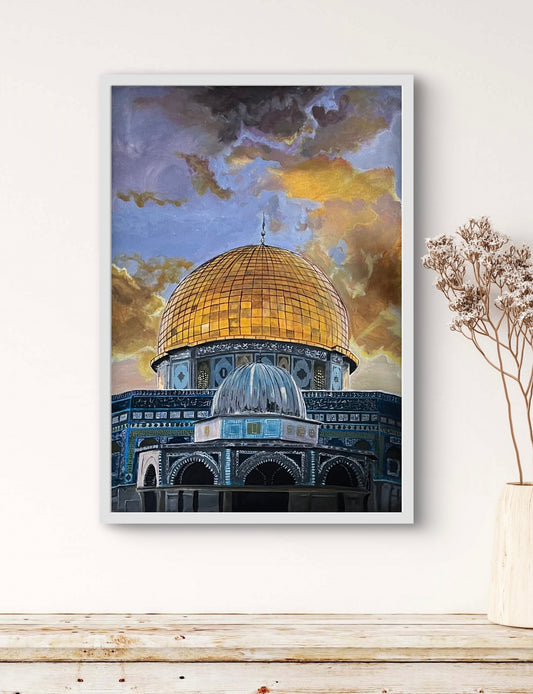 Leinwandgemälde „Al-Aqsa Moschee mit Felsendom“ – 50x40 cm